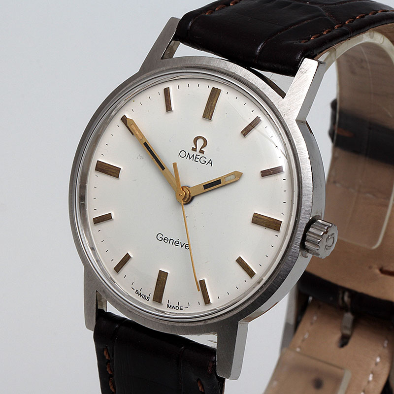 Omega Genève ungetragene antike Herrenuhr von 1970 - Kal. 601 - Referenz 136.070