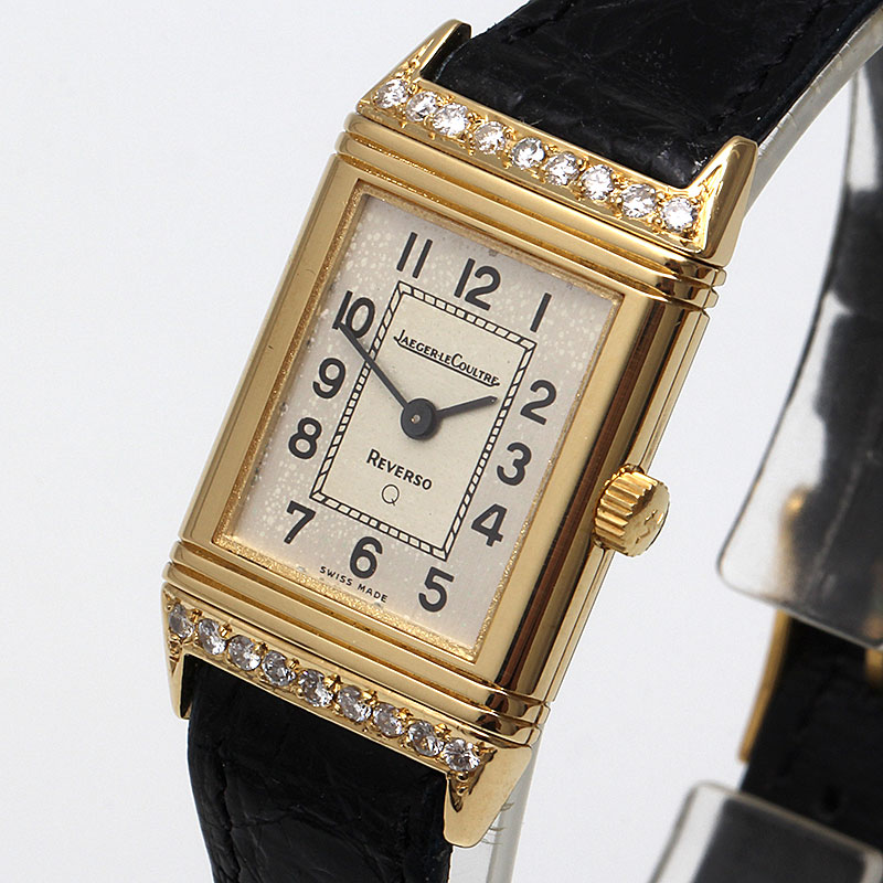 Jaeger LeCoultre Lady Reverso Classique 750/18k Gold Diamant - Ref. 140.025.1